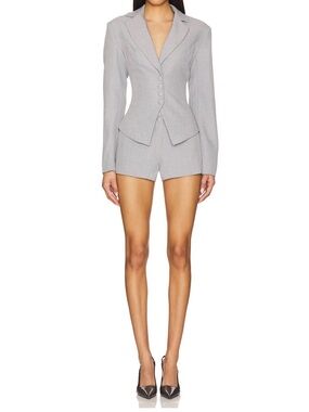 All The Ways Johanne Tailored Light Gray Shorts
